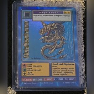 1999 1st edition  Digimon Metalseadramon holo card